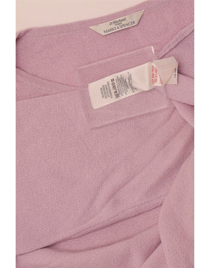Marks & Spencer Top da donna St. Michael manica 3/4 UK 12 Viola medio
