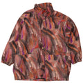 Cappotto vintage da donna con motivo astratto, giacca a vento EU 46 XL multicolore