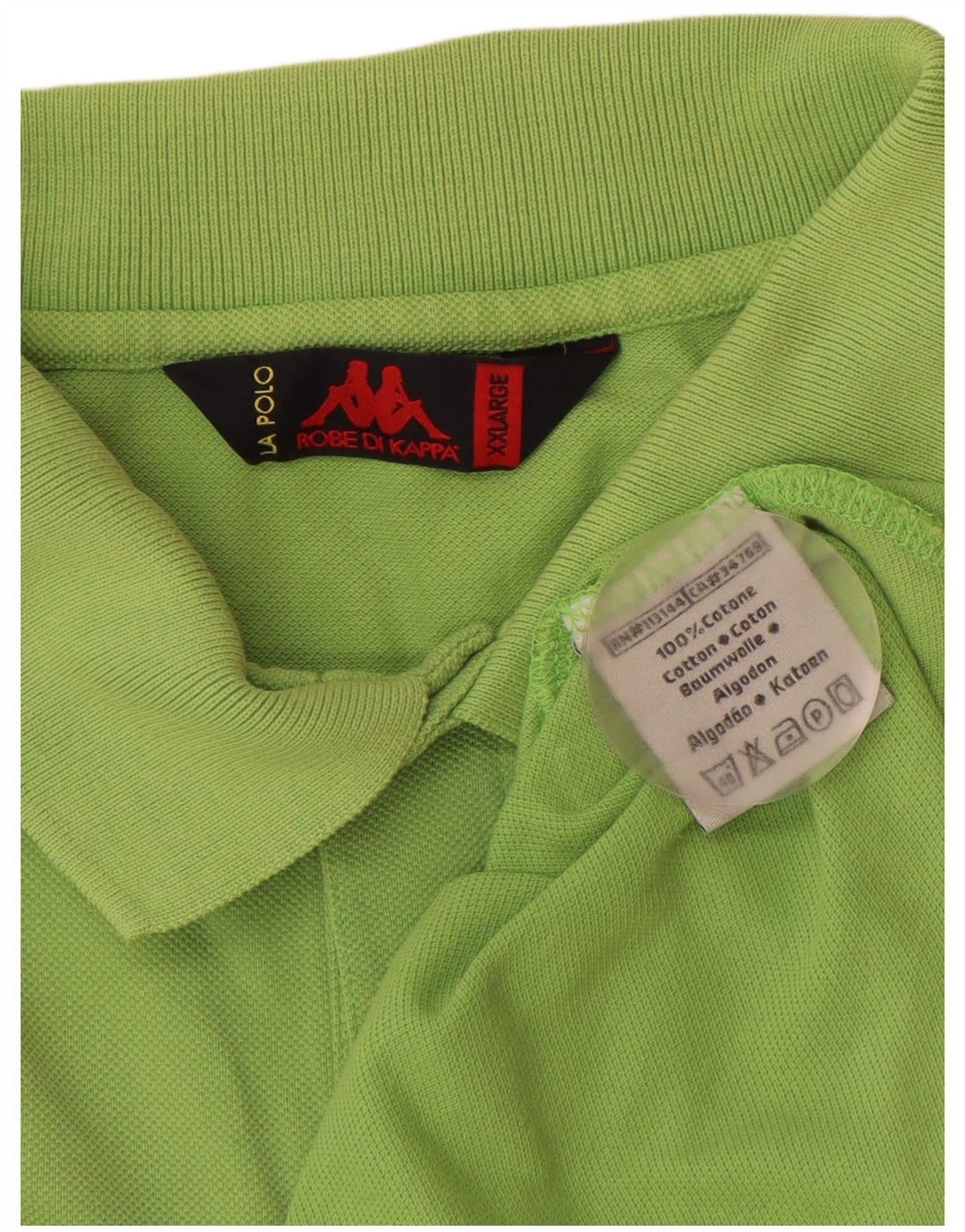 KAPPA Mens Polo Shirt 2XL Green Cotton