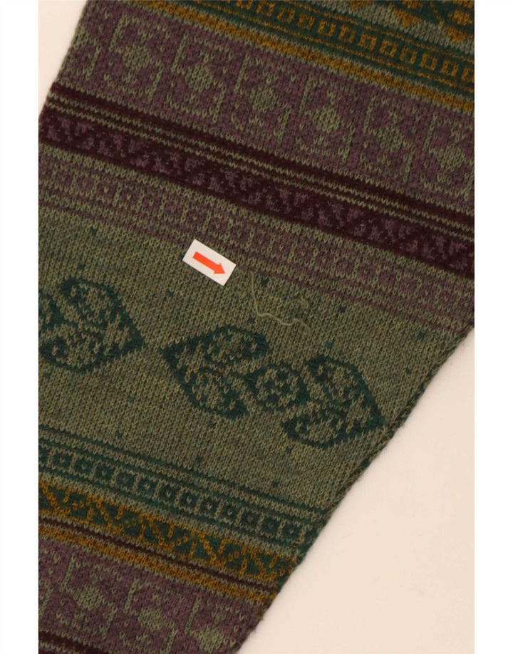 Maglione maglione girocollo da uomo Starter XL verde lana geometrica