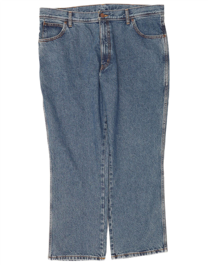 Jeans dritti da uomo Wrangler vestibilità regolare W40 L30 cotone blu