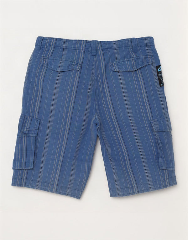 Pantaloncini cargo da uomo Nike W34 cotone a quadri blu medio
