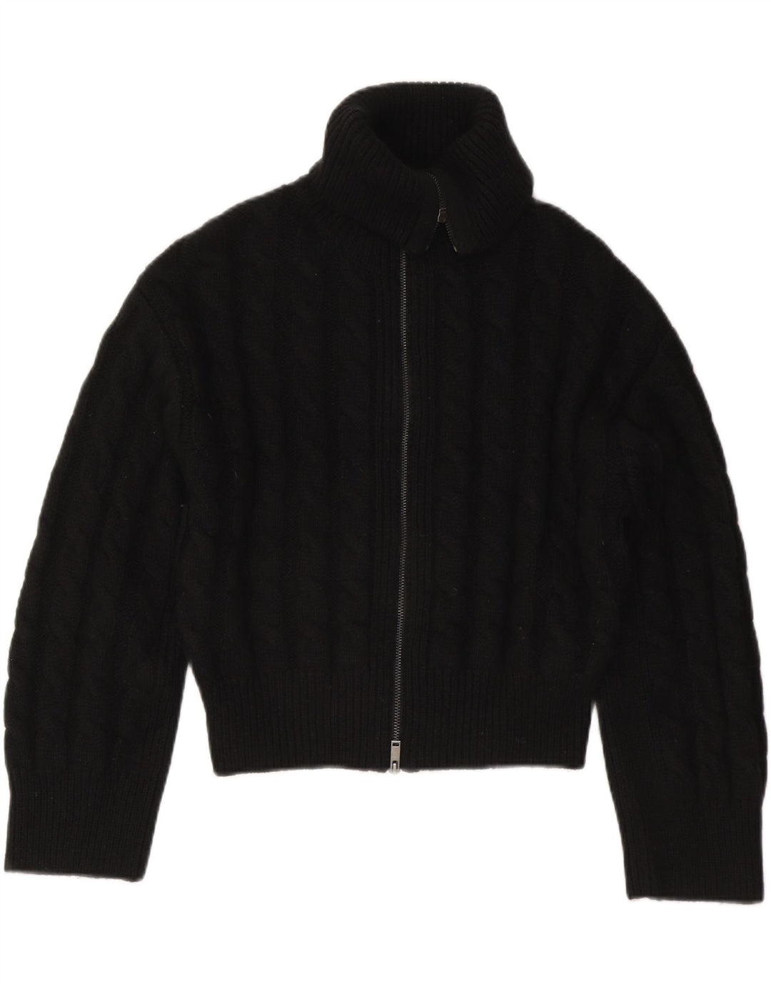 Maglione cardigan oversize corto da donna Cos UK 10 piccolo in lana nera