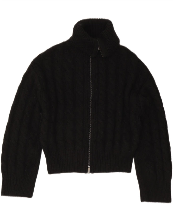 Maglione cardigan oversize corto da donna Cos UK 10 piccolo in lana nera