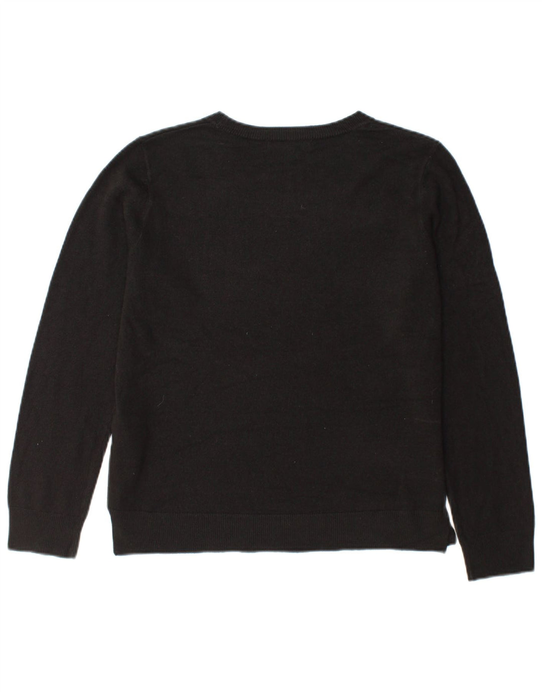 Maglione maglione girocollo da donna Marks & Spencer UK 14 acrilico nero medio