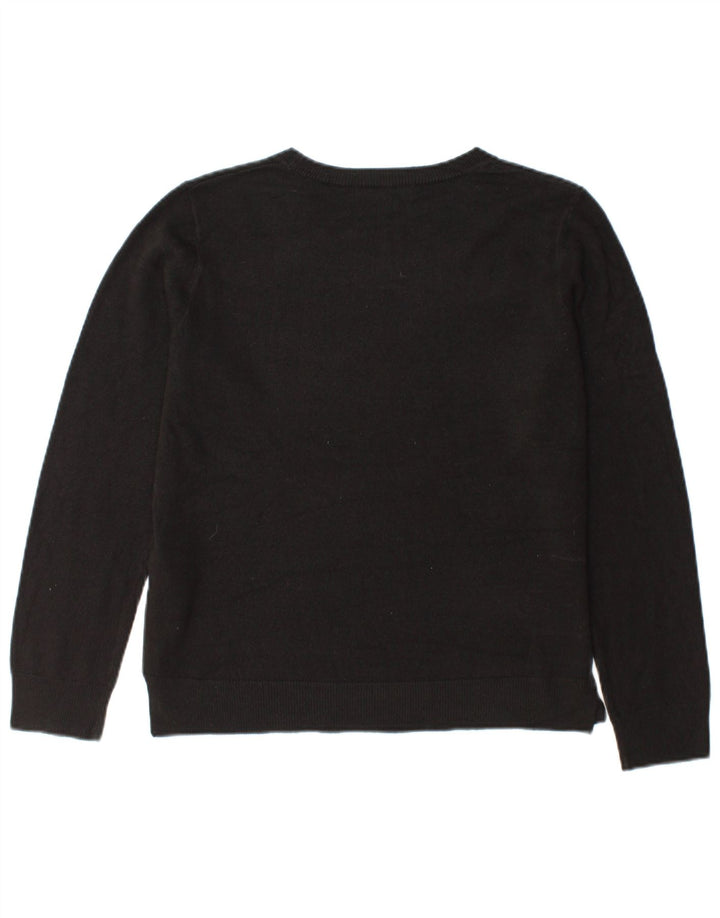 Maglione maglione girocollo da donna Marks & Spencer UK 14 acrilico nero medio