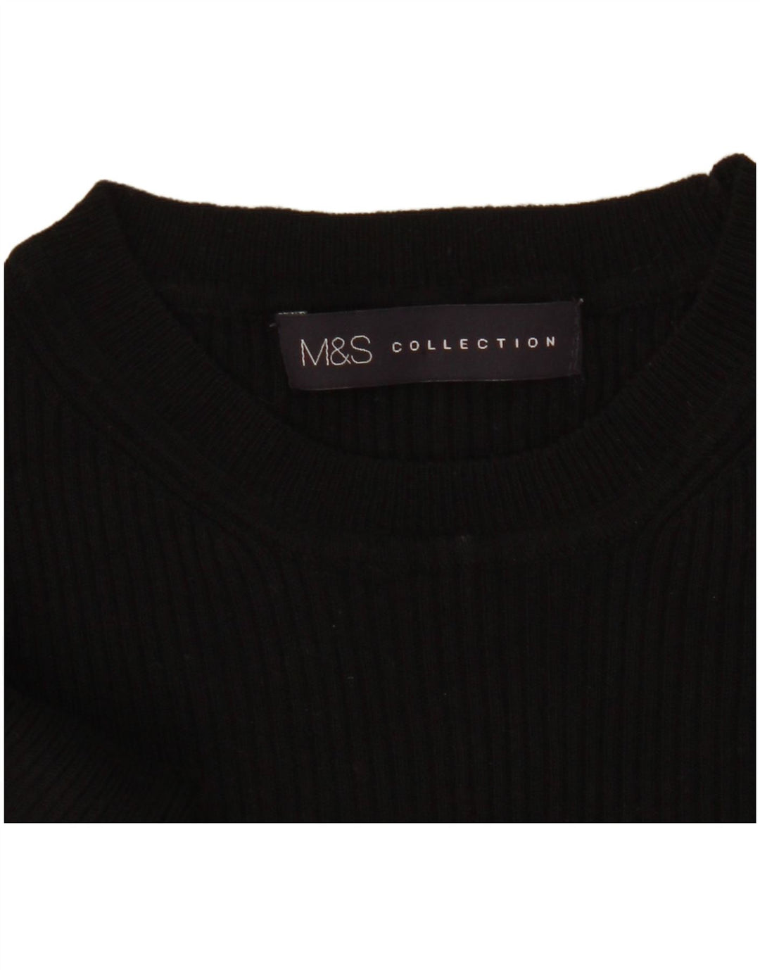Maglione maglione girocollo da donna Marks & Spencer UK 10 piccolo nero