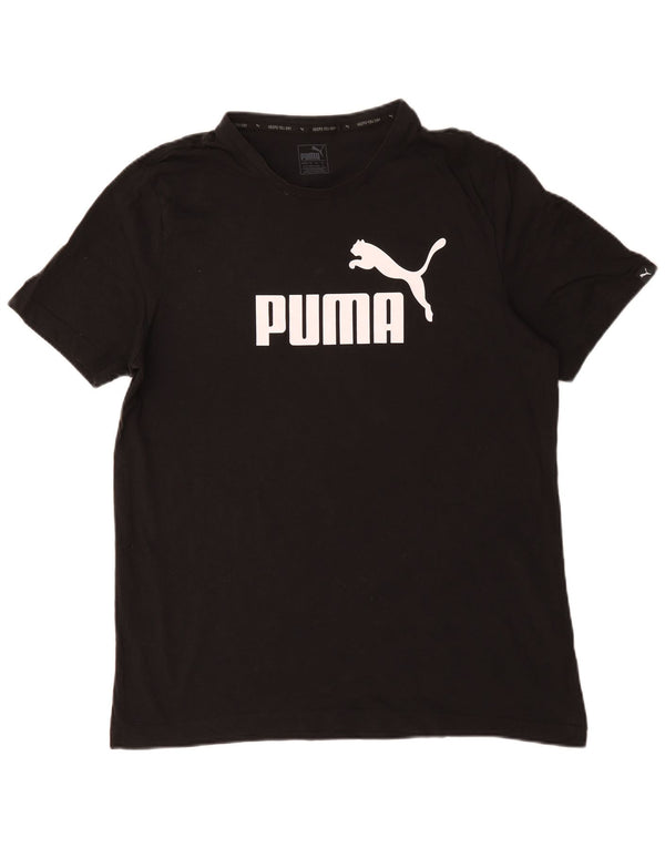 T-shirt grafica da uomo Puma Top XL in cotone nero