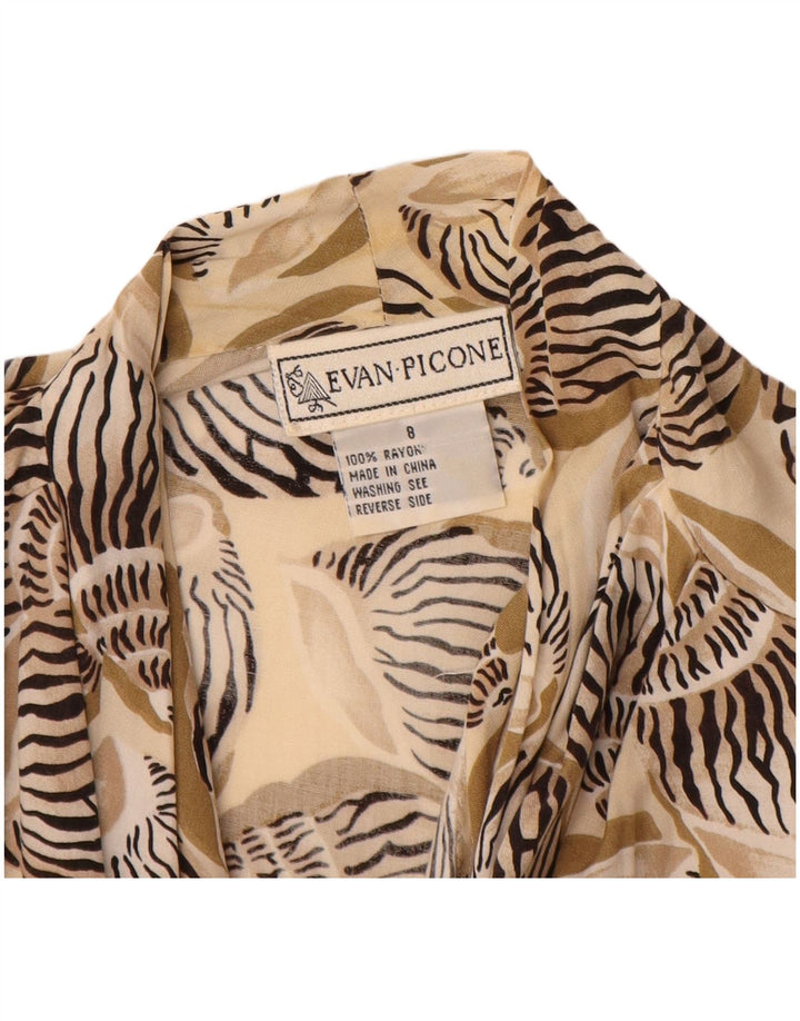 Top cardigan da donna EVAN PICONE US 8 verde medio stampa animalier