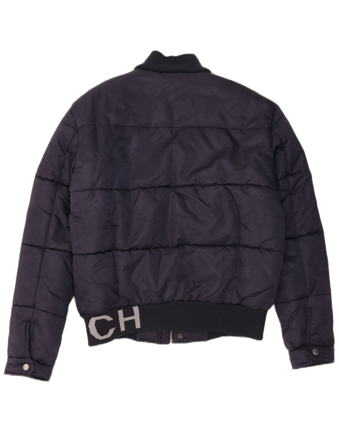 RICHMOND Giacca imbottita con grafica da uomo UK 38 Medium Blu Navy Poliammide