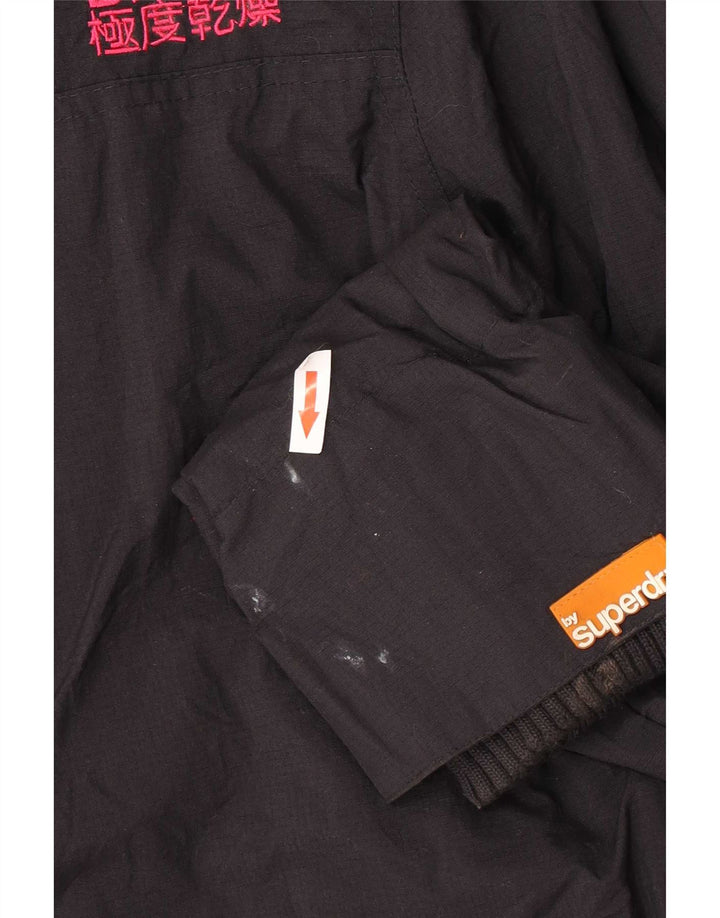 Giacca a vento grafica da donna Superdry UK 16 grande nylon nero