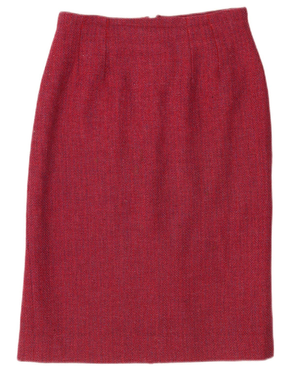 Triona Womens Pencil Skirt UK 12 Medium W28 Red Flecked New Wool