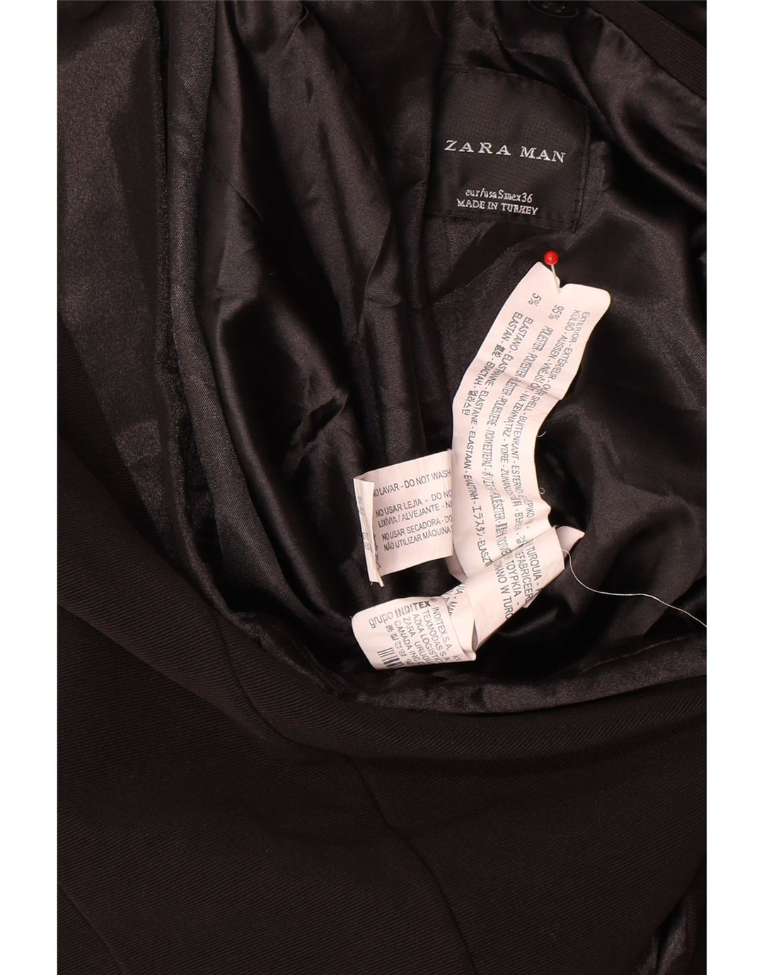 Giacca Blazer a 1 Bottone ZARA da Donna UK 10 Piccola in Poliestere Nero