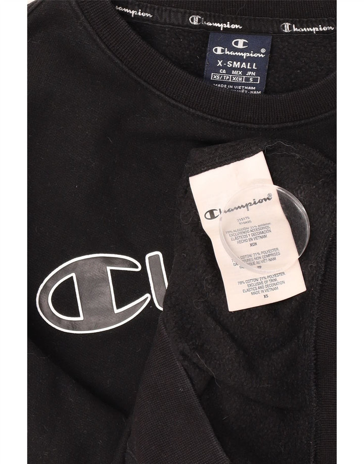 Felpa grafica da uomo Champion Jumper XS in cotone nero