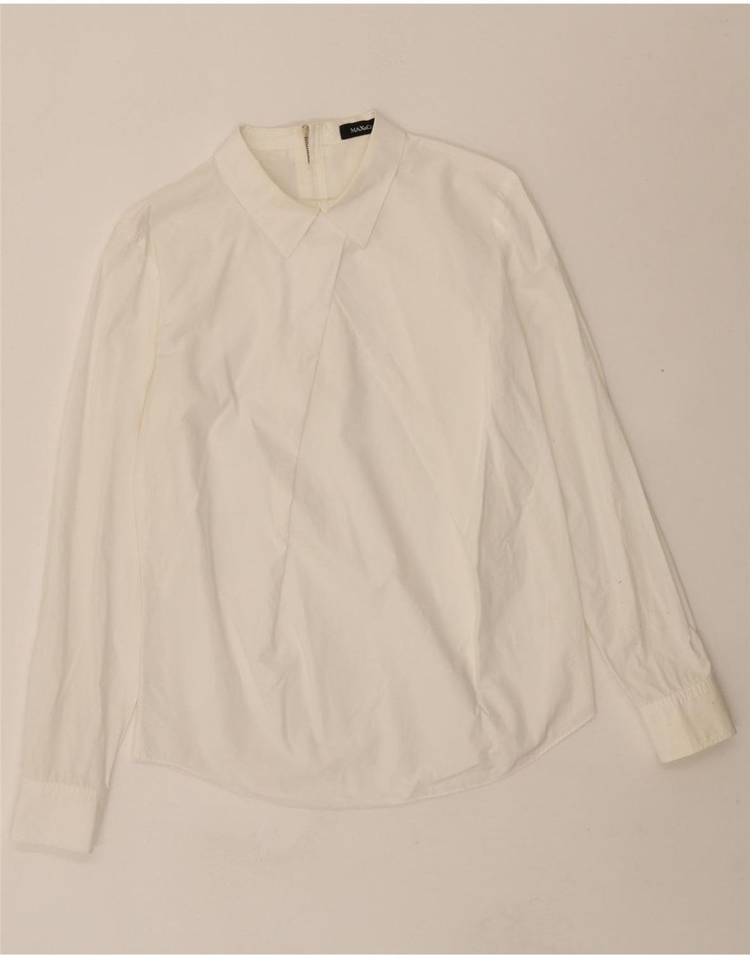 MAX & CO. Womens Pullover Shirt Blouse UK 12 Medium White Vintage Max & Co. and Second-Hand Max & Co. from Messina Hembry 