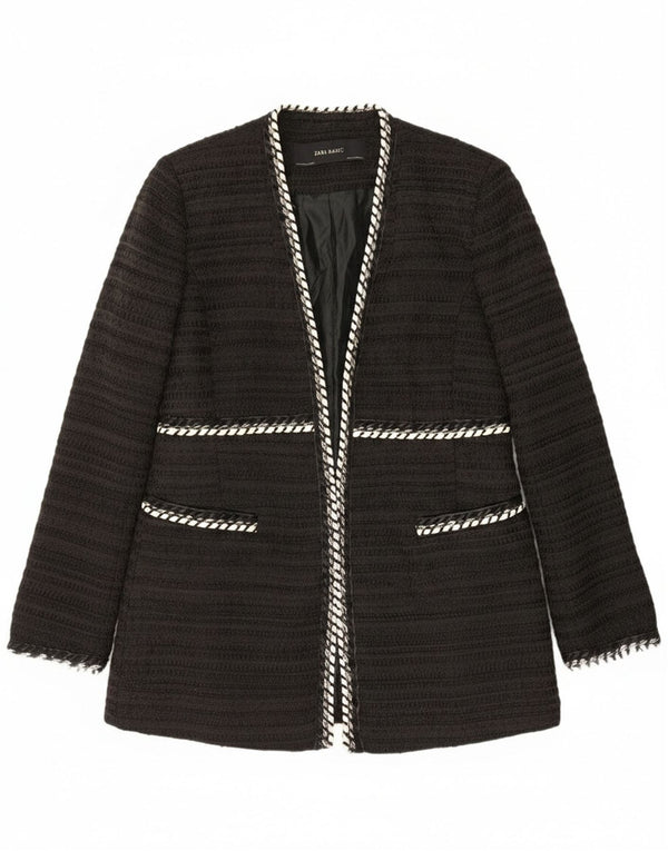 Giacca blazer aperta da donna Zara UK 14 grande nera