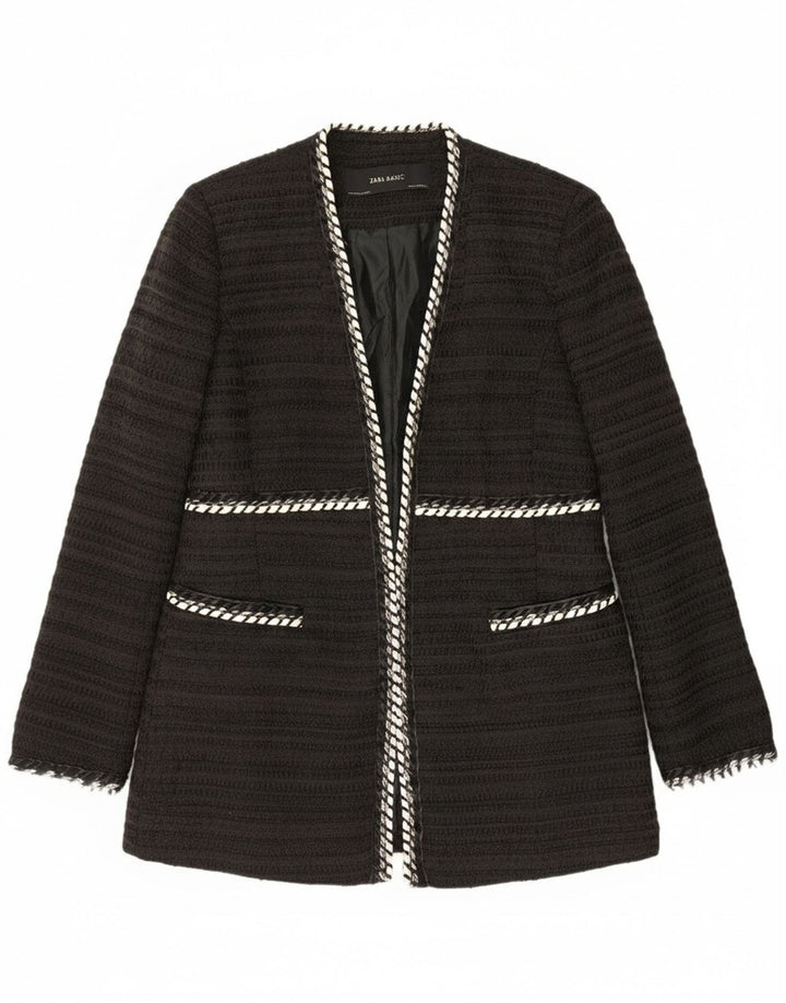 Giacca blazer aperta da donna Zara UK 14 grande nera
