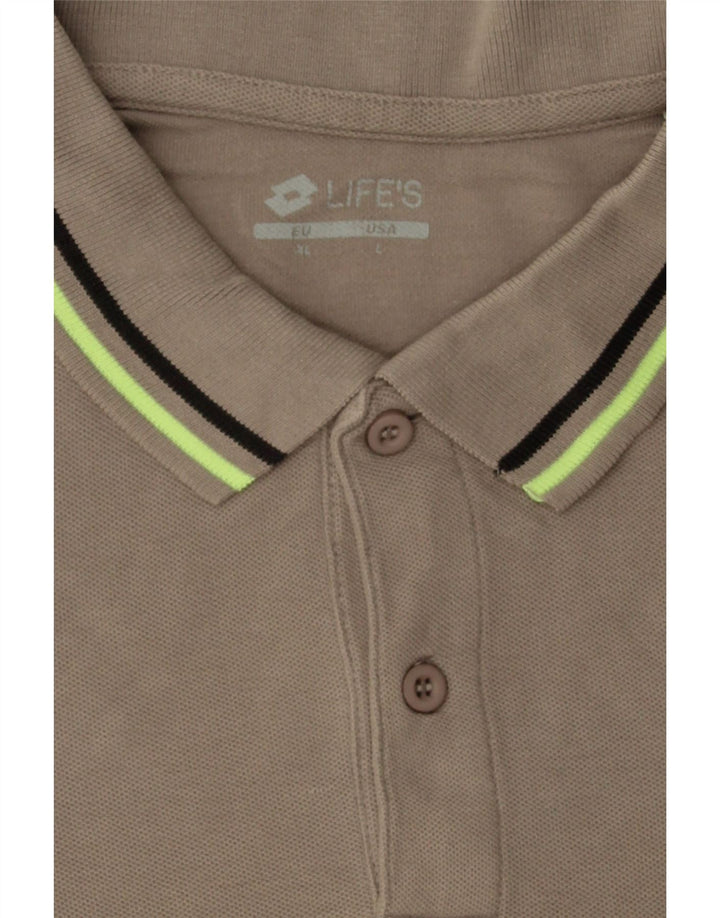 LOTTO Mens Polo Shirt XL Grey Cotton Vintage Lotto and Second-Hand Lotto from Messina Hembry 