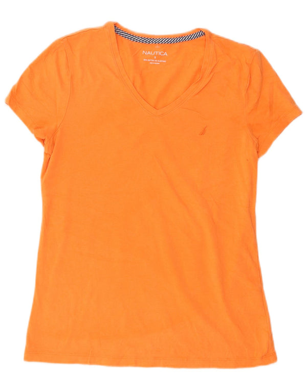 T-shirt da donna Nautica Top UK 10 piccola in cotone arancione