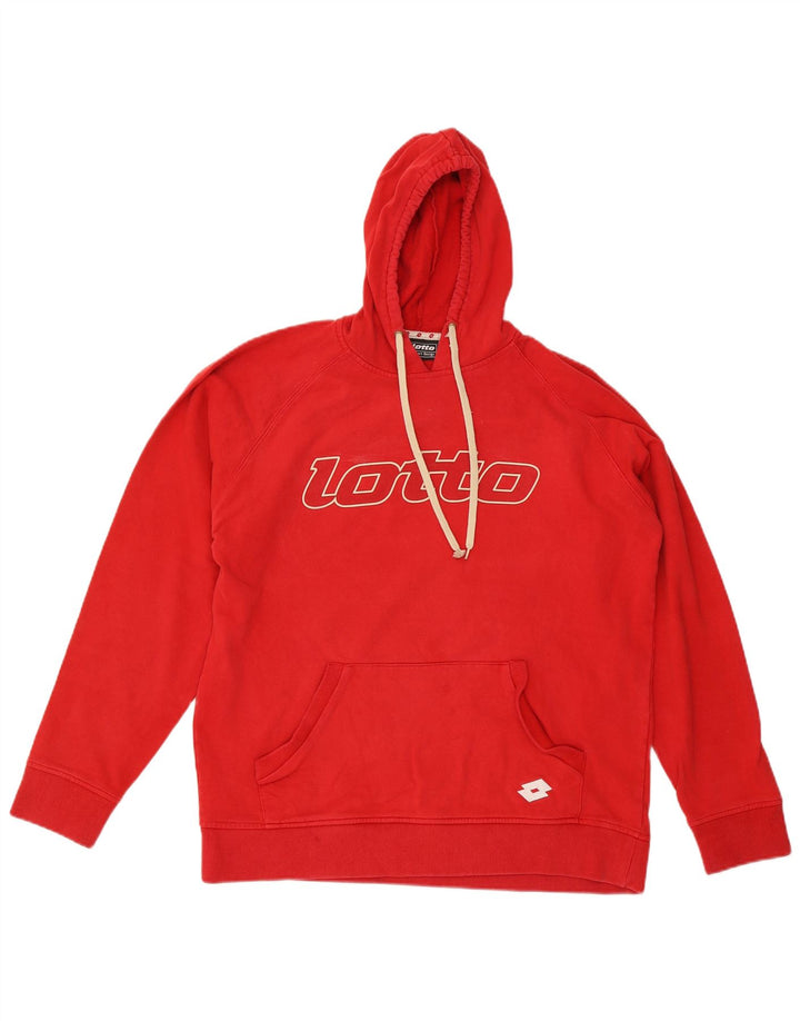 Maglione con cappuccio grafico da uomo Lotto 2XL Rosso