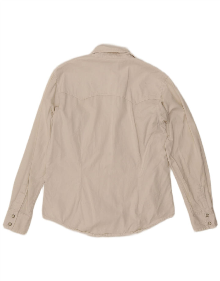 Camicia in denim da donna Lee UK 14 cotone bianco medio