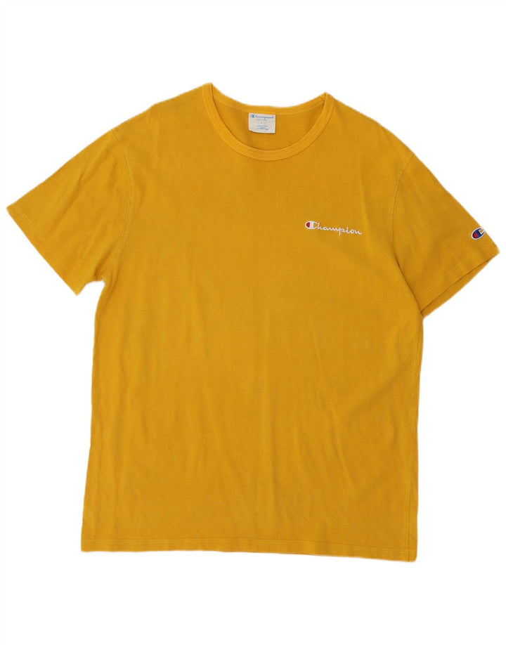 T-shirt Champion da uomo Heritage, grande, in cotone giallo