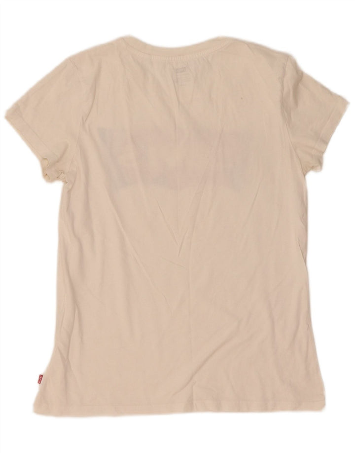 T-shirt grafica da donna Levi's Top UK 10 piccola bianca