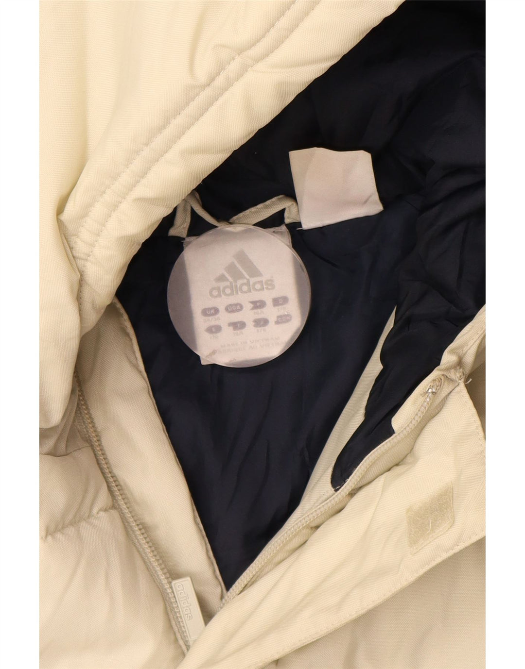 Giacca imbottita con cappuccio grafica Adidas da ragazzo 15-16 anni Colorblock bianco