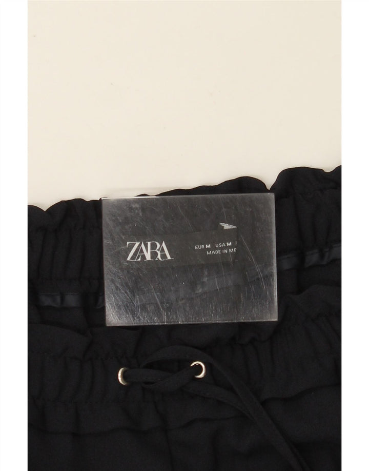 ZARA Womens Tapered Cropped Trousers Medium W28 L25 Navy Blue