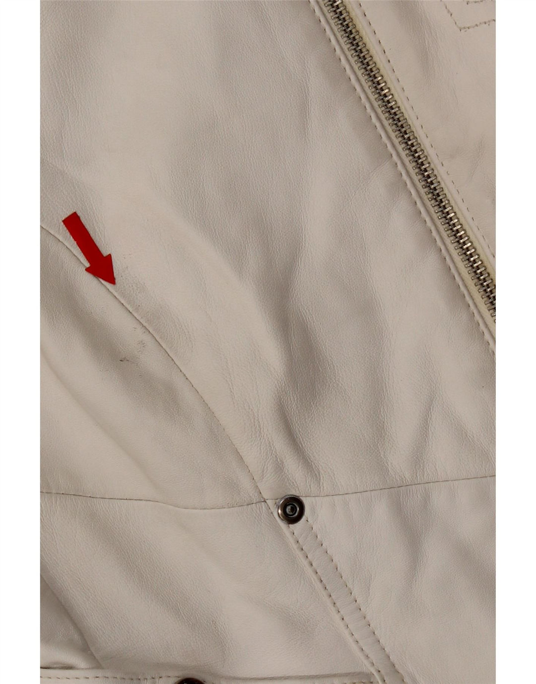 Giacca Biker in Pelle Donna Conbipel IT 42 Media Pelle Bianca