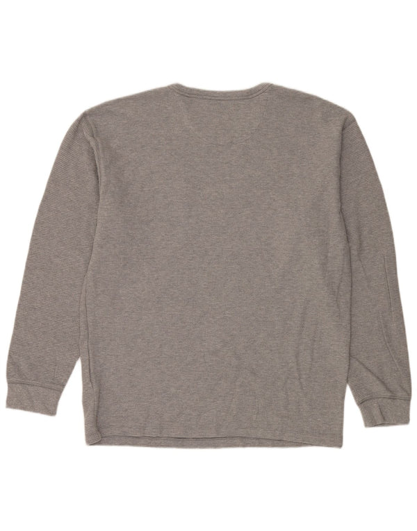 Vans Maglia da uomo Classic Fit a maniche lunghe in cotone grigio grande