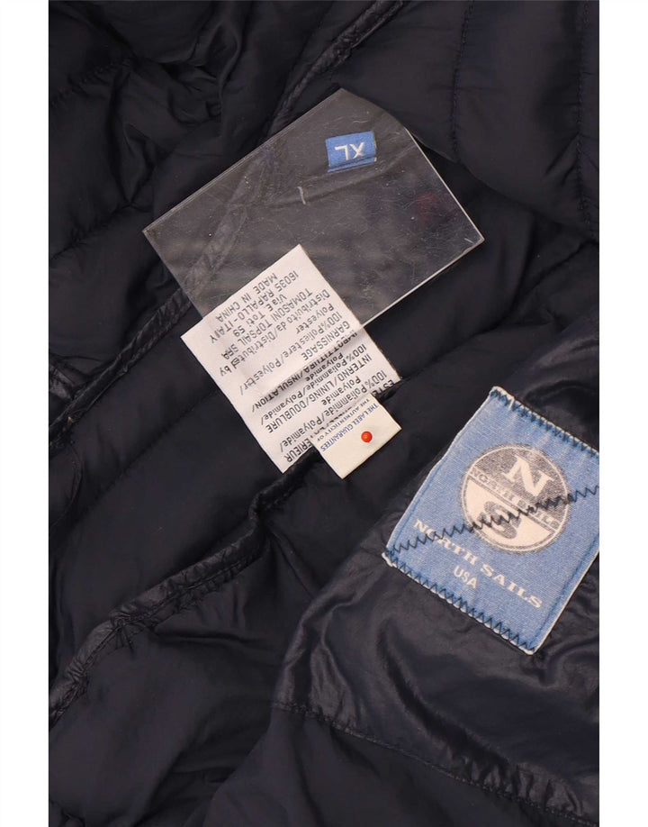 Giacca imbottita con cappuccio da donna North Sails UK 18 XL blu navy in poliammide