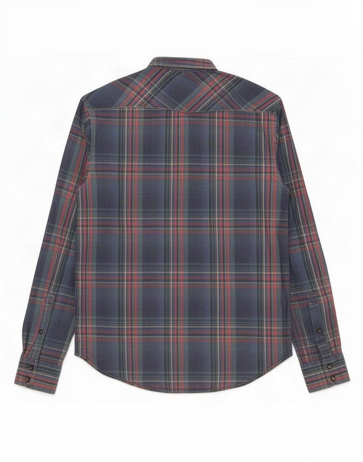 Camicia da uomo in flanella Scotch & Soda, scozzese blu medio