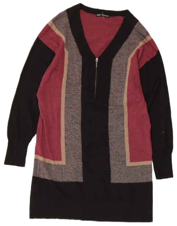 Abito maglione da donna Marks & Spencer UK 14 blocco colore nero medio
