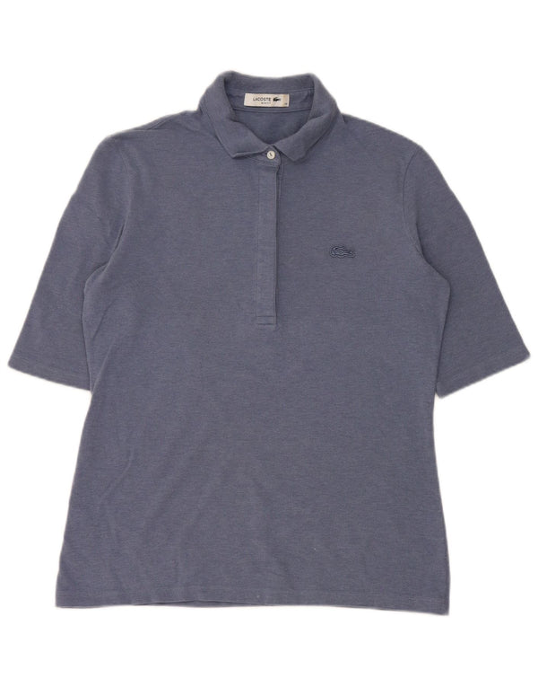 Polo da donna slim fit Lacoste taglia 40 cotone blu medio