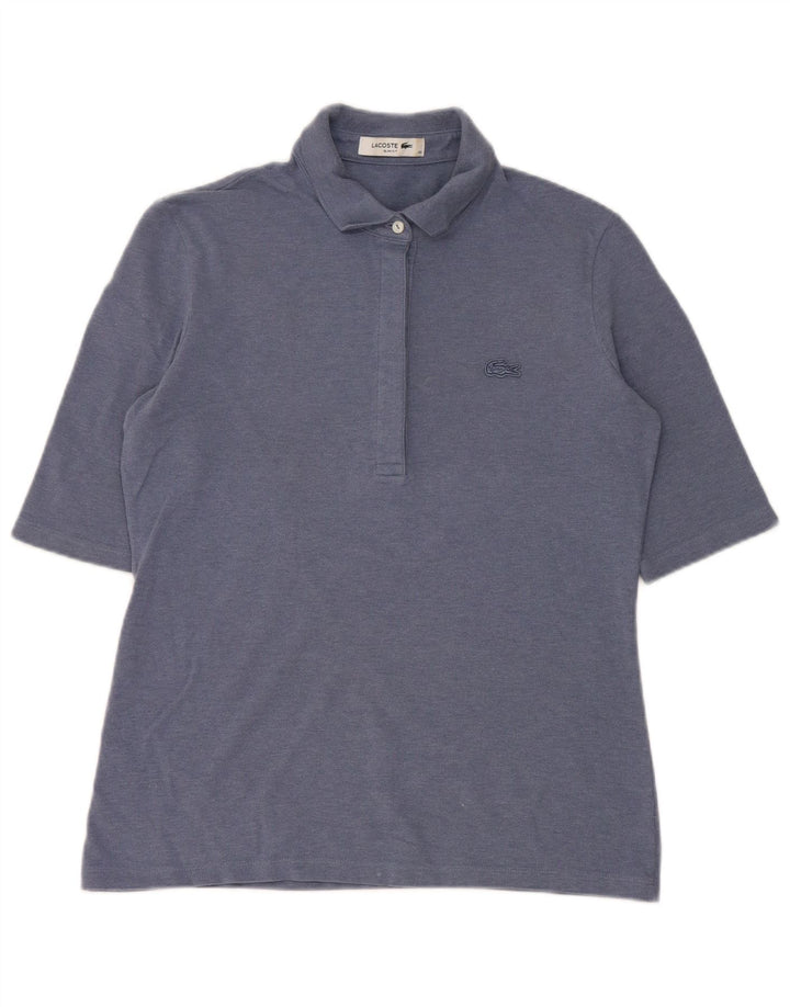 Polo da donna slim fit Lacoste taglia 40 cotone blu medio