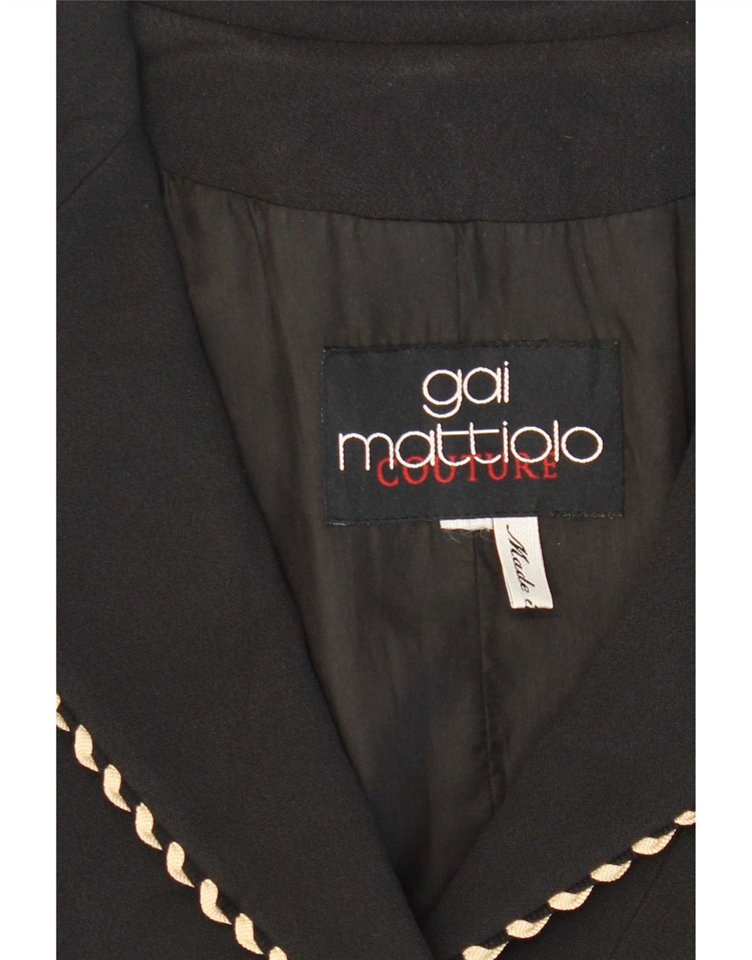 Giacca blazer a 3 bottoni da donna Gai Mattiolo UK 14 viscosa nera media