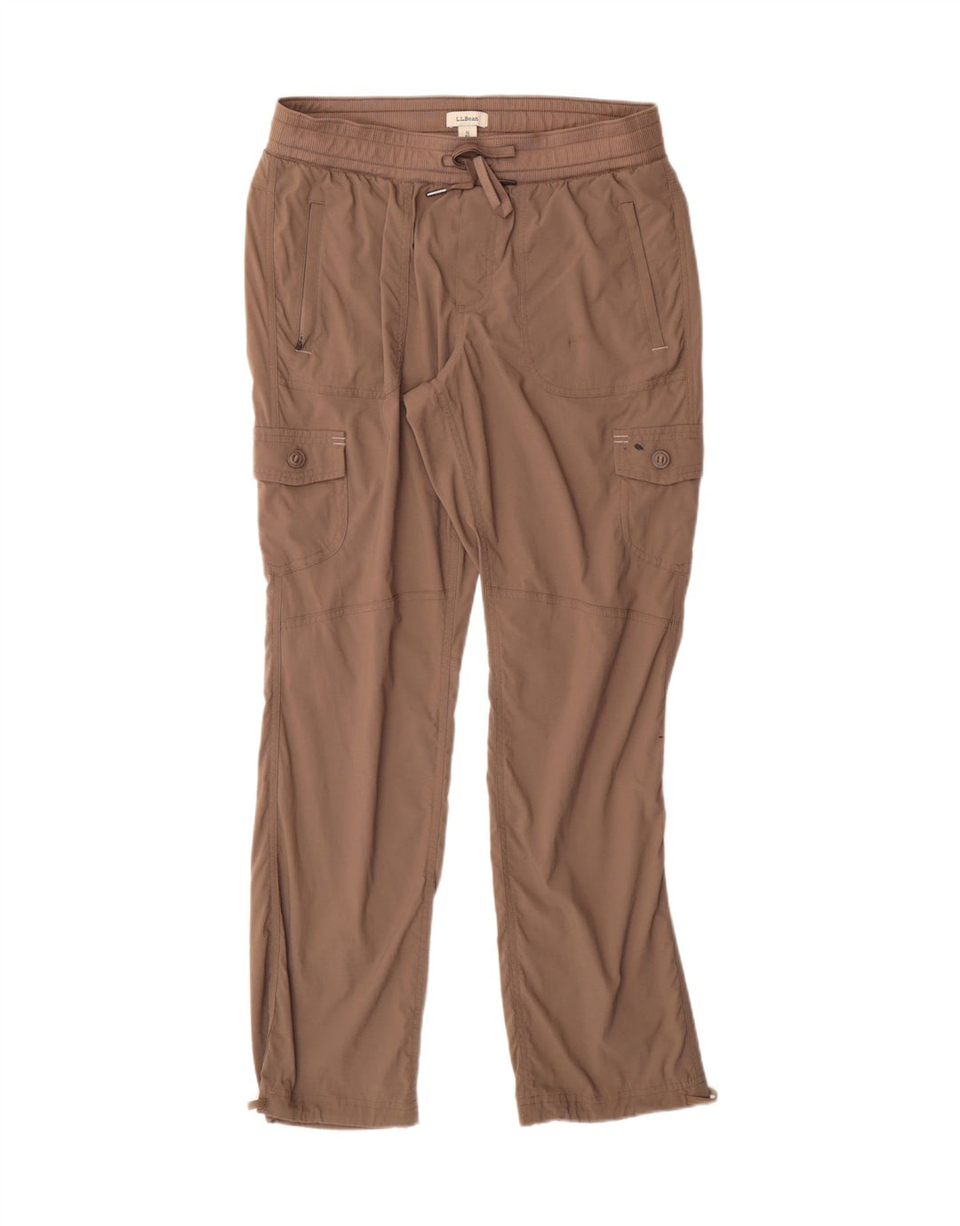 L.L.BEAN Womens Straight Cargo Trousers Medium W30 L30 Brown Nylon Vintage L.L.Bean and Second-Hand L.L.Bean from Messina Hembry 