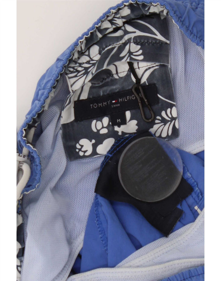 Pantaloncini da bagno grafici da uomo Tommy Hilfiger in nylon blu medio
