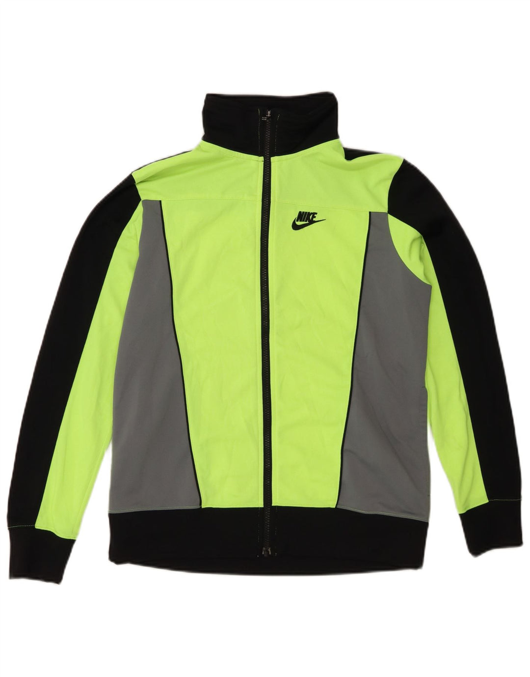 Giacca superiore della tuta da ragazzo Nike 13-14 anni Poliestere color block verde