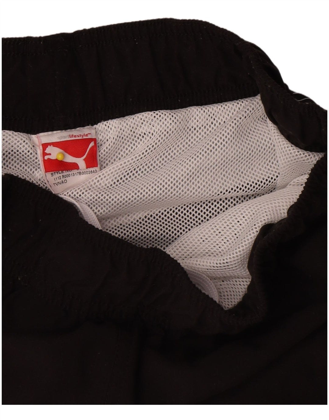 Pantaloncini sportivi grafici da uomo Puma Small in poliestere color block nero