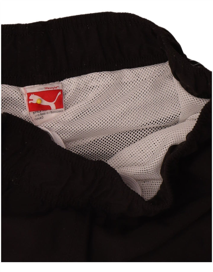 Pantaloncini sportivi grafici da uomo Puma Small in poliestere color block nero