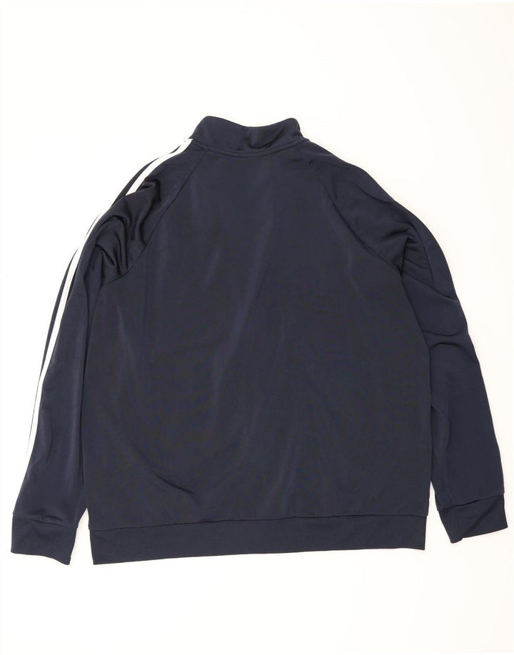 Giacca da tuta da donna Adidas UK 24/26 2XL poliestere blu navy