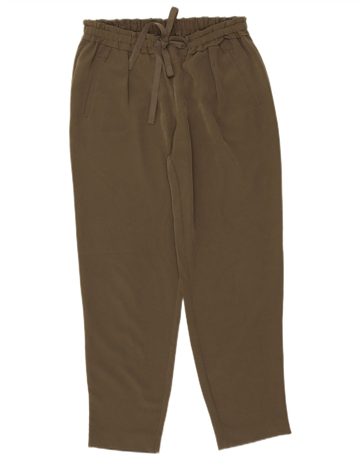 Pantaloni casual affusolati da donna Zara medi W28 L27 poliestere kaki