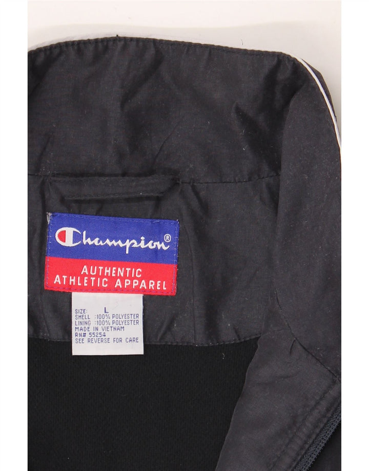 Giacca da tuta da uomo Champion Large in poliestere color block blu navy