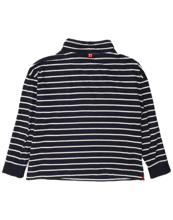 Joules Felpa da donna Maglione UK 14 Grande cotone a righe blu navy