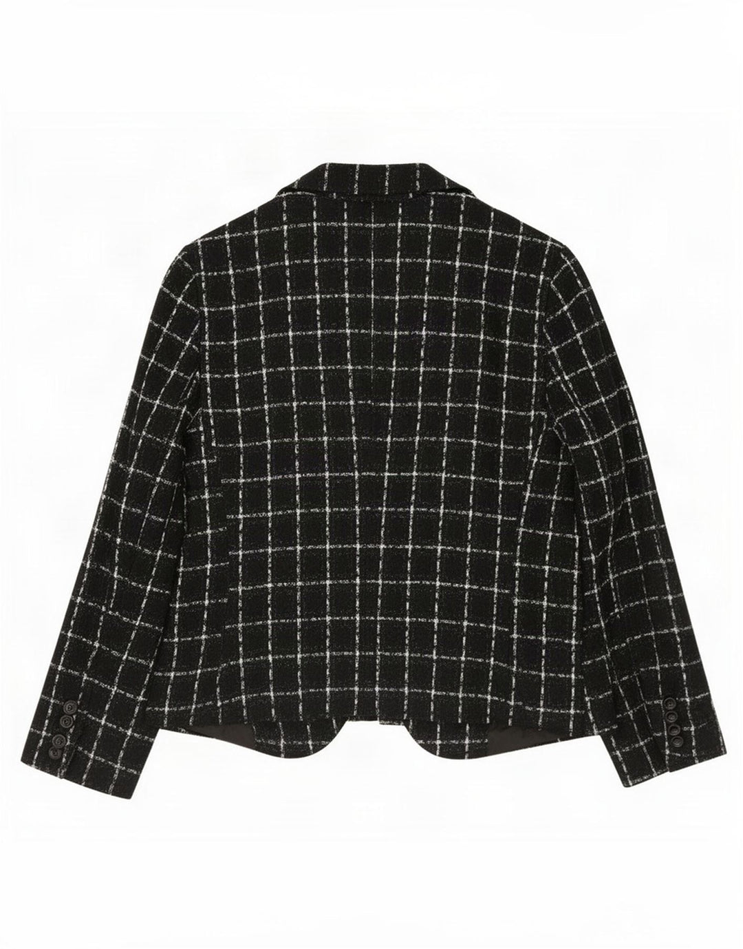 Giacca blazer a 1 bottone da donna Zara EU 44 XL acrilico scozzese nero