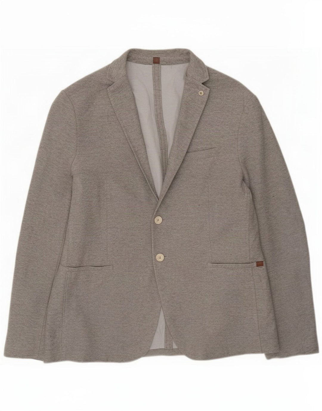 Zara Giacca blazer a 2 bottoni da uomo EU 56 XL Grigio Poliestere