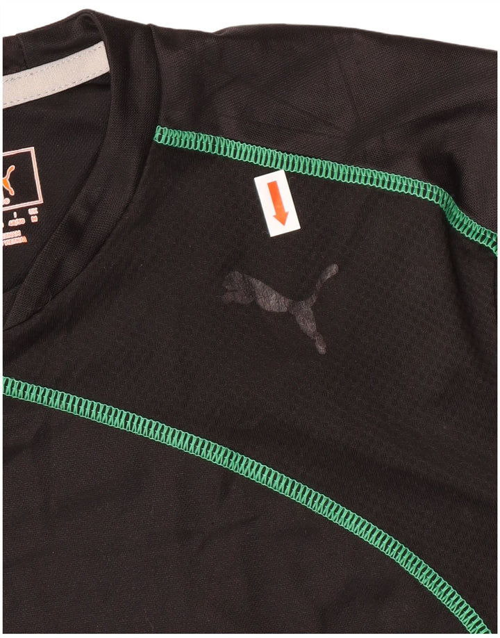 T-shirt da uomo PUMA Top medio nero in poliestere