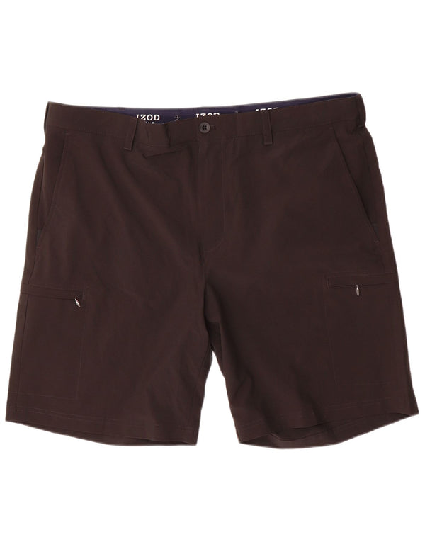 Pantaloncini cargo da golf da uomo IZOD W40 XL poliestere nero